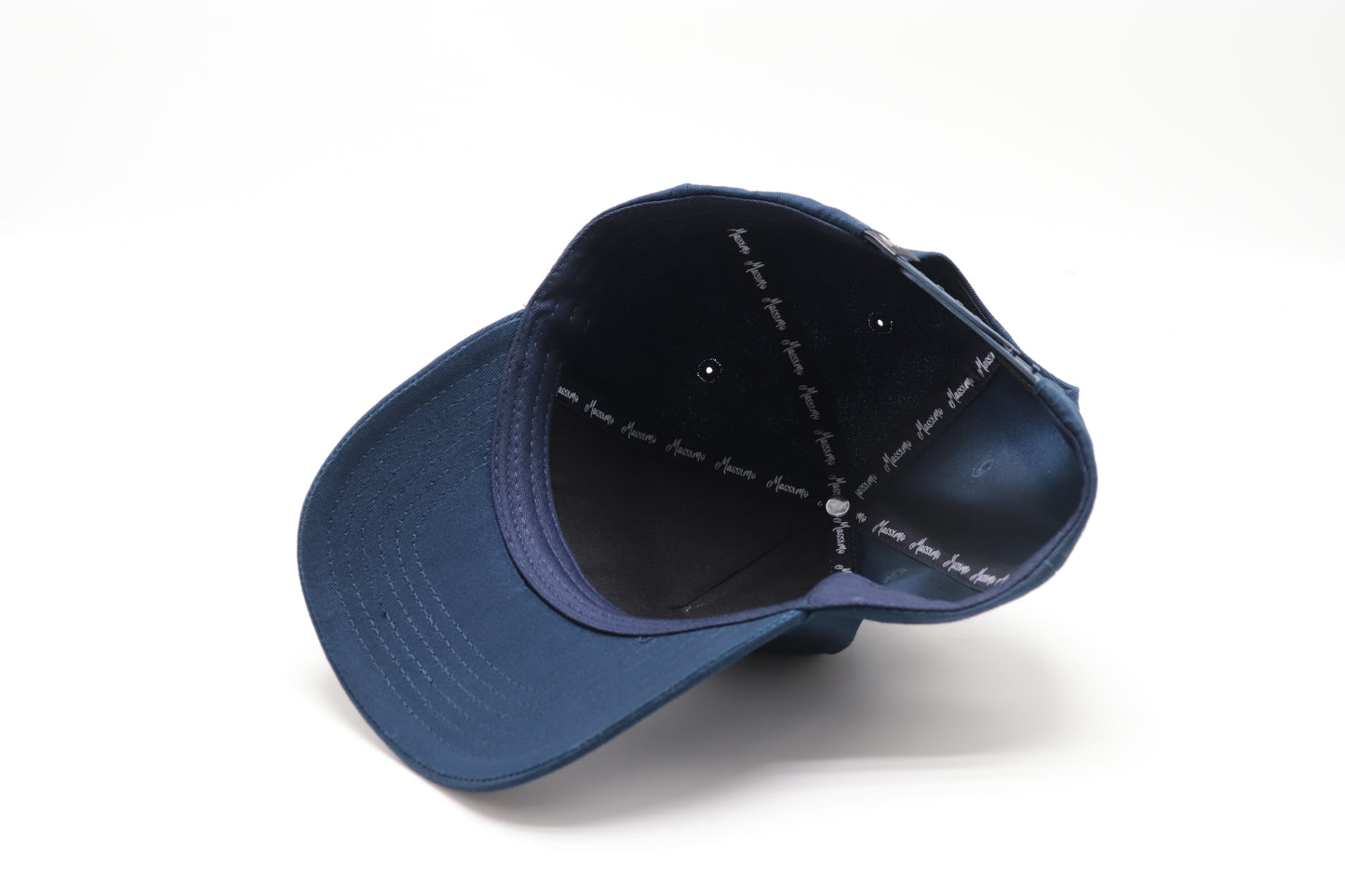 M Logo Navy Cap White Stitch Contrast