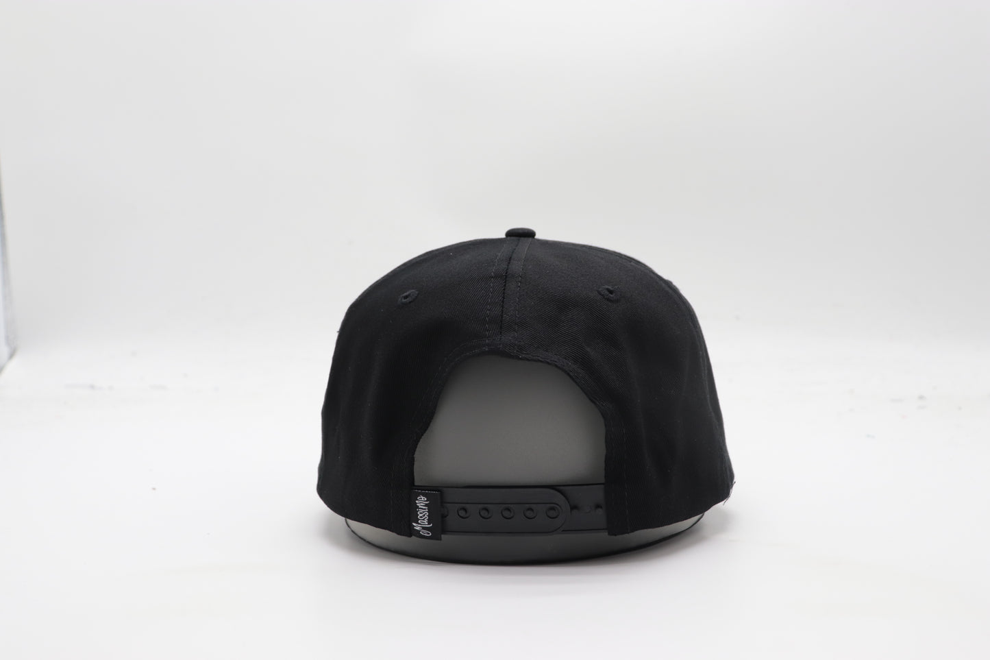 M Logo Black Cap Green Stitch Contrast