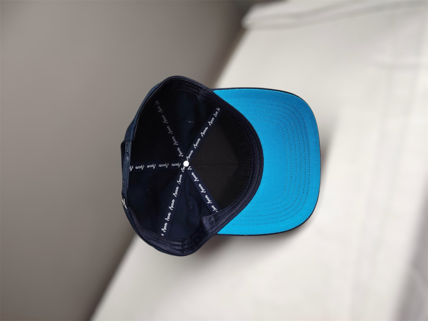 M Logo Navy Cap Light Blue Stitch Contrast