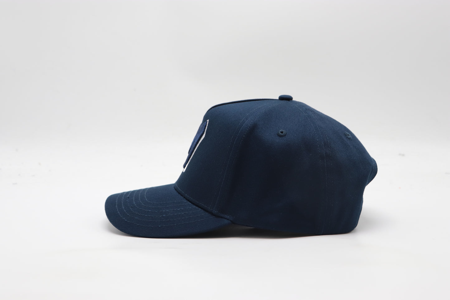 M Logo Navy Cap White Stitch Contrast