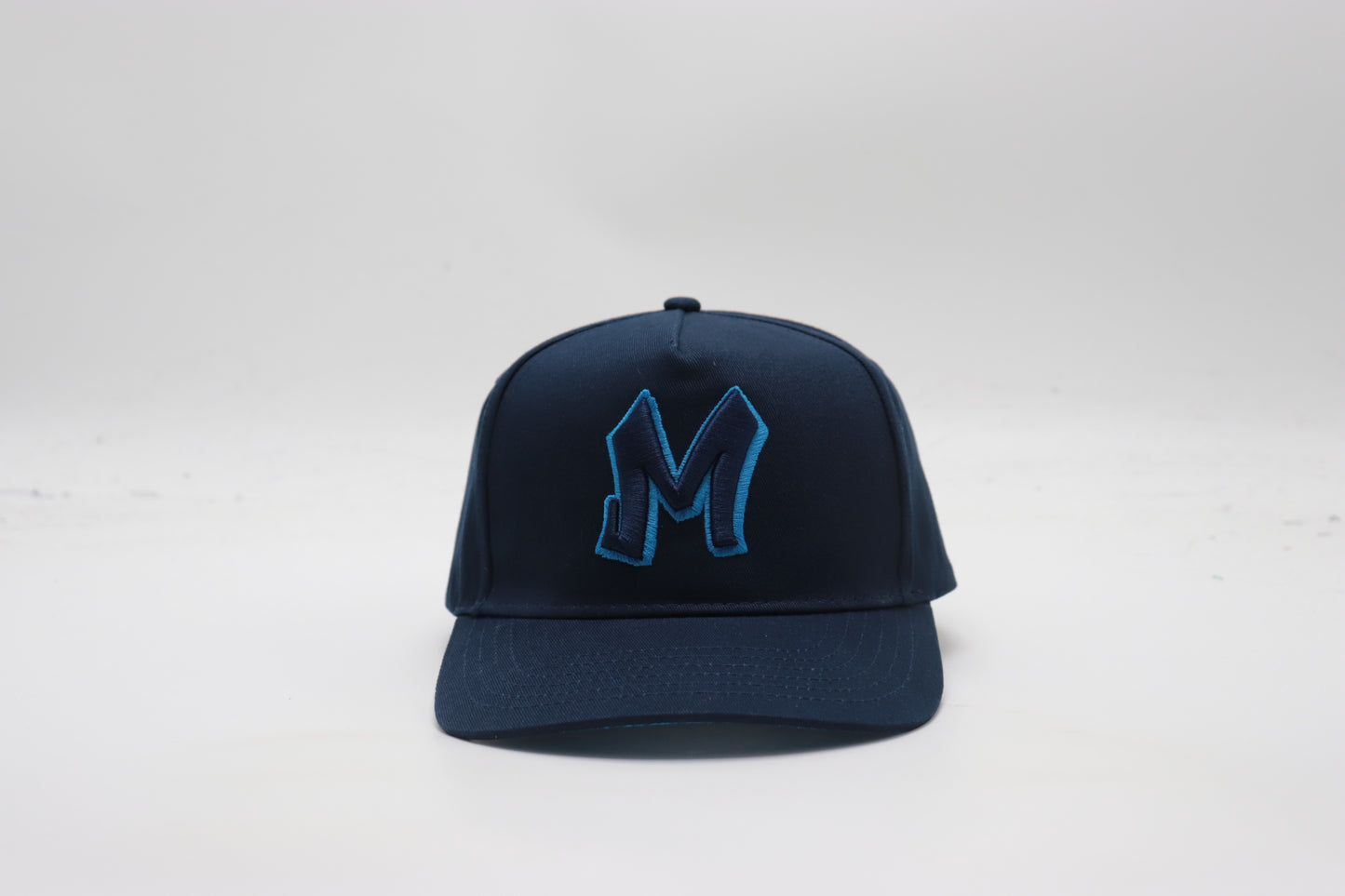 M Logo Navy Cap Light Blue Stitch Contrast