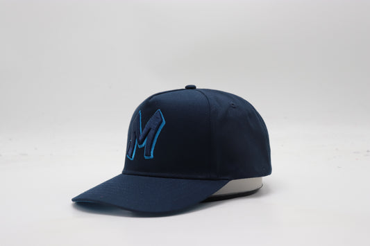 M Logo Navy Cap Light Blue Stitch Contrast