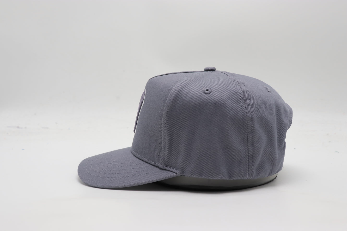 M Logo Grey Cap White Stitch Contrast