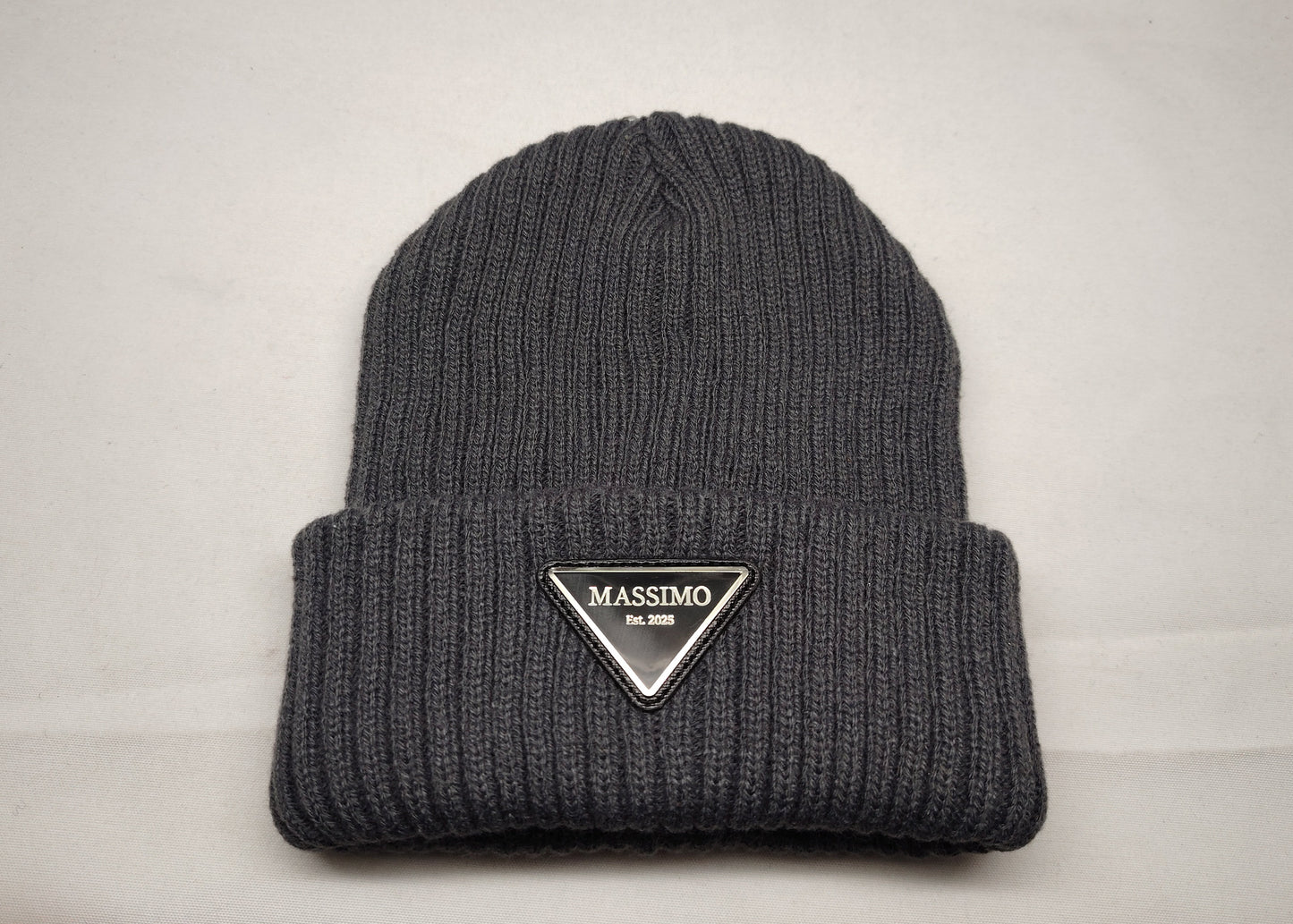 Metal badge Grey Beanie