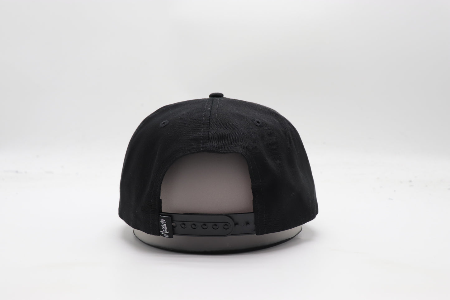 M Logo Black Cap Red Stitch Contrast