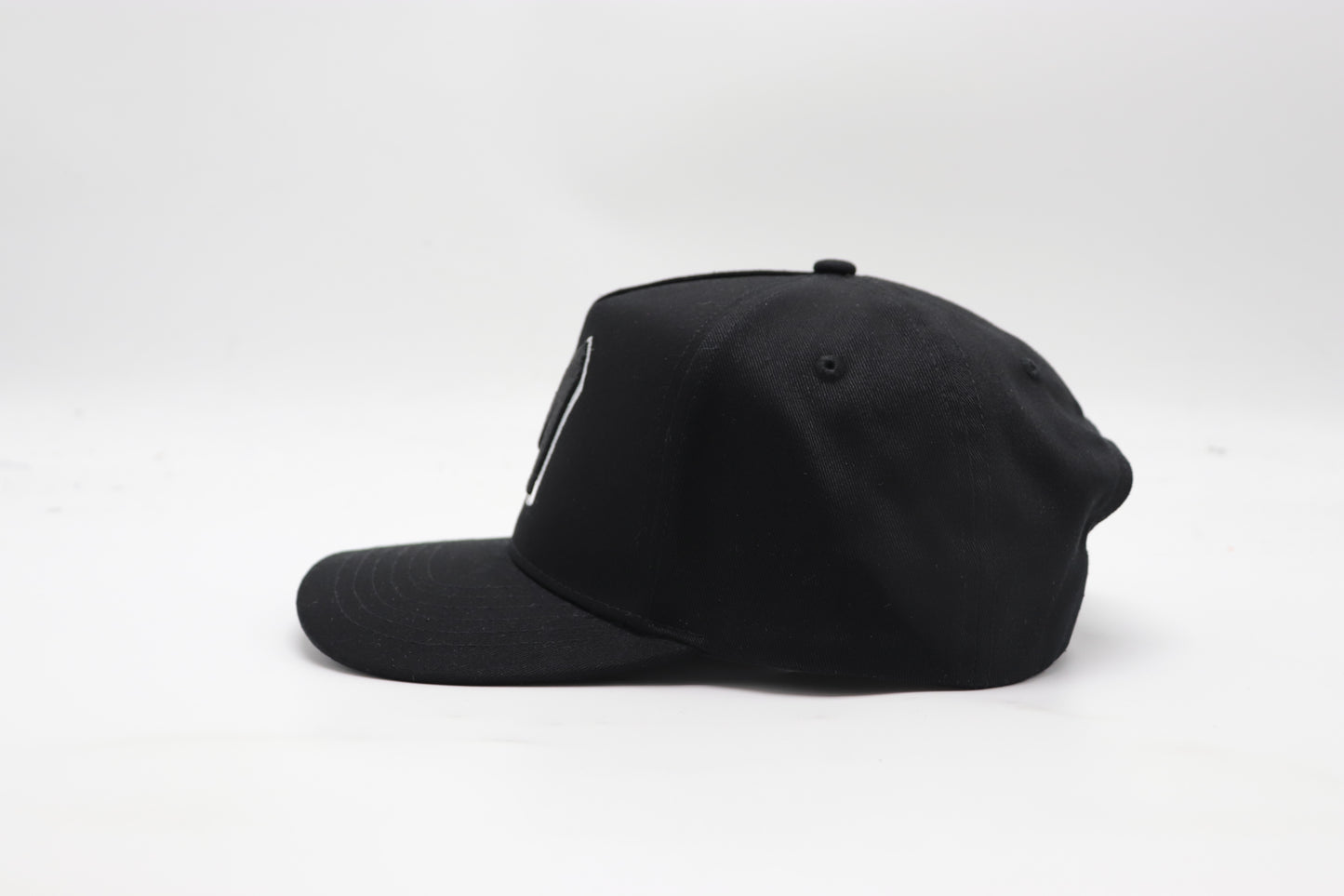 M Logo Black Cap White Stitch Contrast