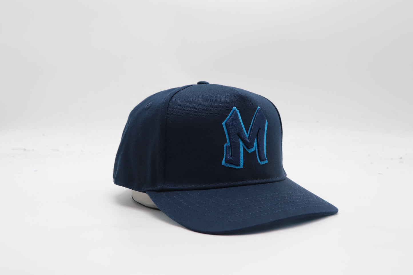 M Logo Navy Cap Light Blue Stitch Contrast